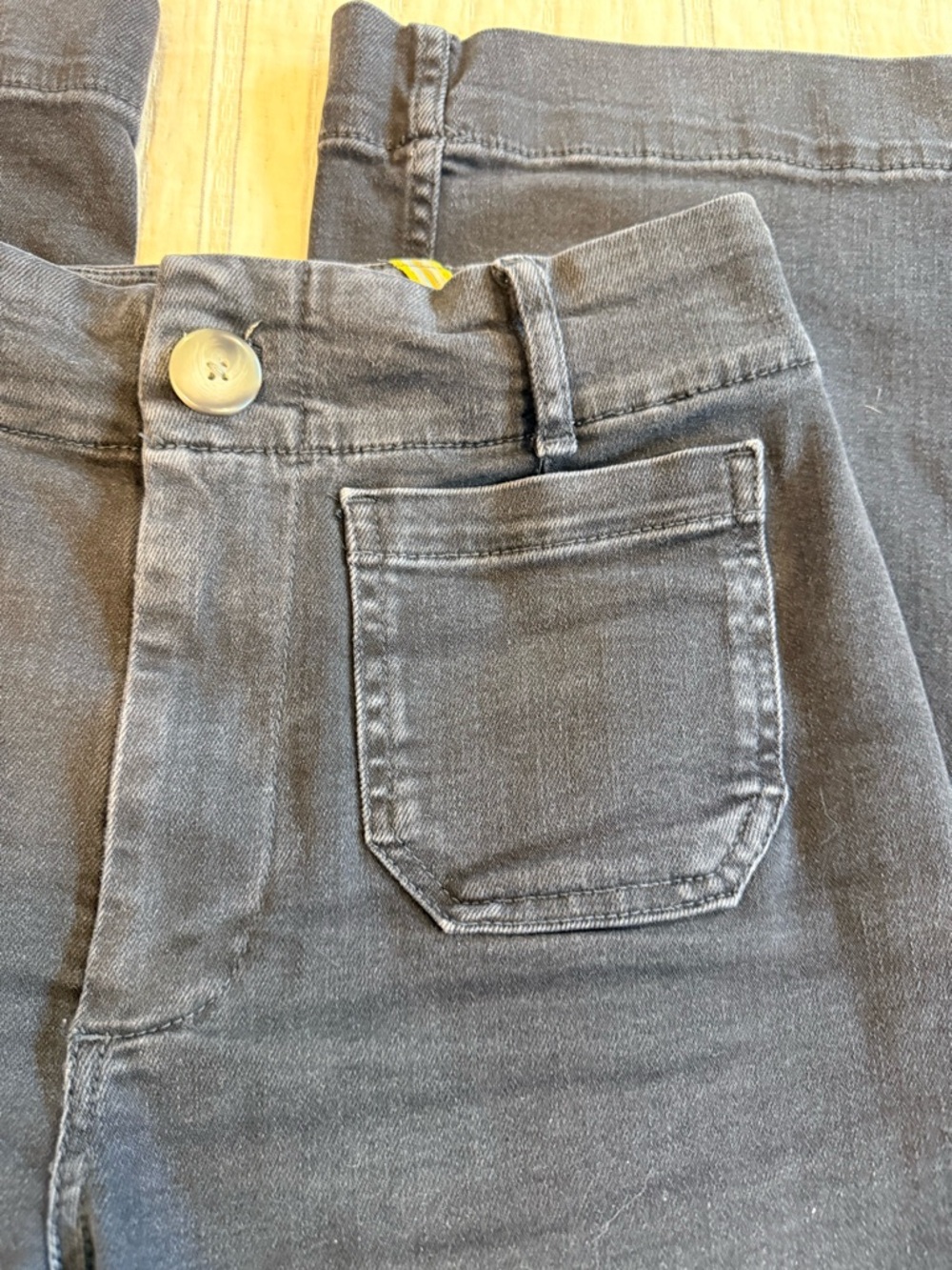 Maeve Colette Black High-Waist Cropped Denim Trousers - Picture 5 of 11